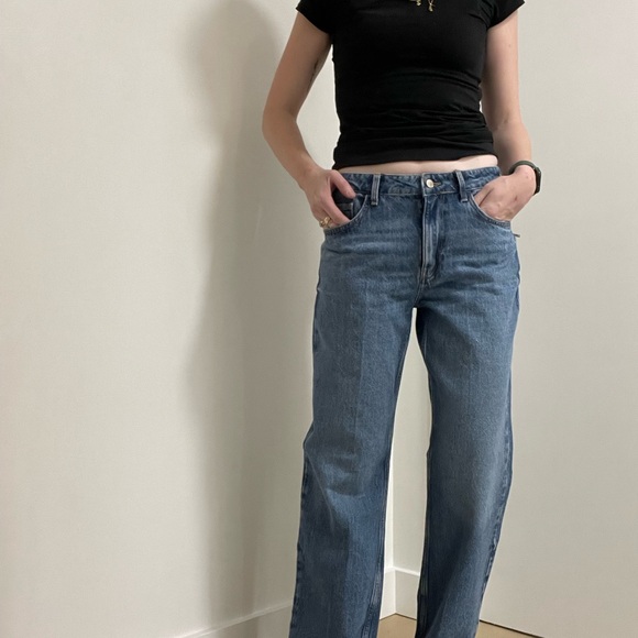 Zara ZW Collection Straight Cut Midrise Jean Size 6 - Picture 3 of 4